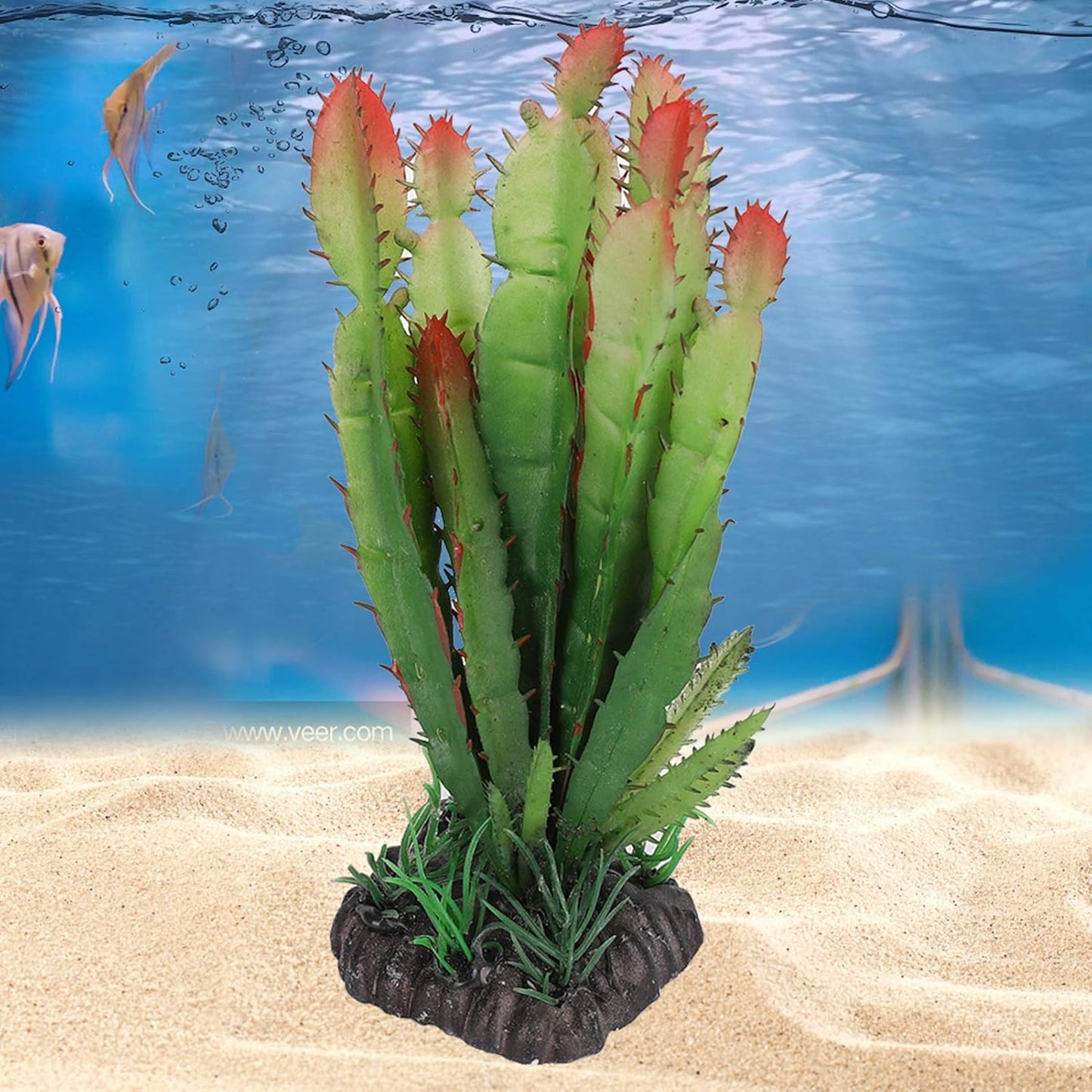 Artificial Cactus Plant - Plastic Cactus Decorations for Home, Terrarium, and Reptile Habitats - Simulation Plastic Aquatic Plants for Flower Arrangements