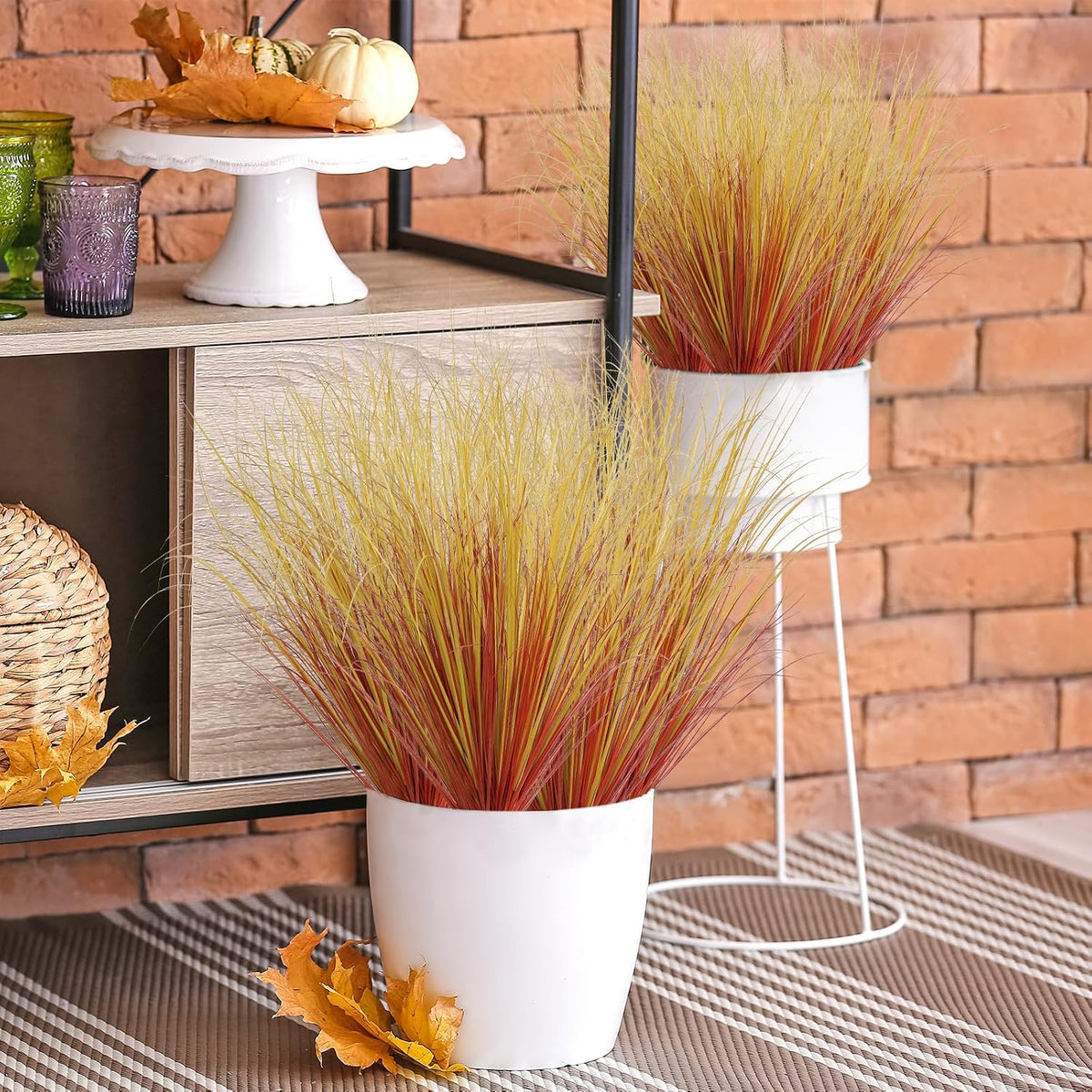 20 PCS Artificial Fall Plants Outdoor Faux Fall Wheat Grass