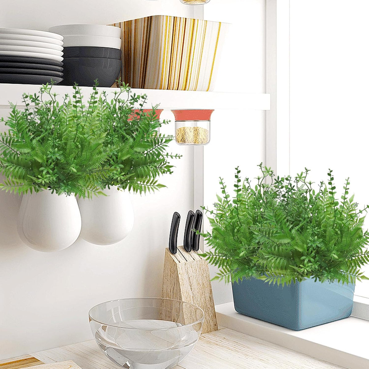 20 PCS Artificial Fall Plants Outdoor Faux Fall Wheat Grass