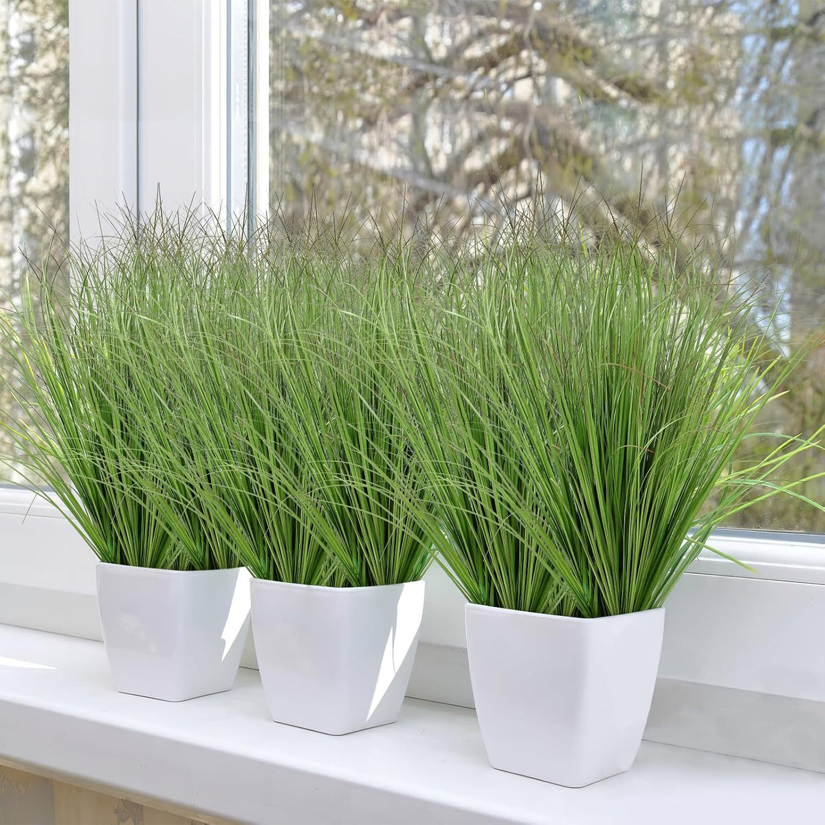 20 PCS Artificial Fall Plants Outdoor Faux Fall Wheat Grass