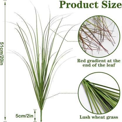 20 PCS Artificial Fall Plants Outdoor Faux Fall Wheat Grass