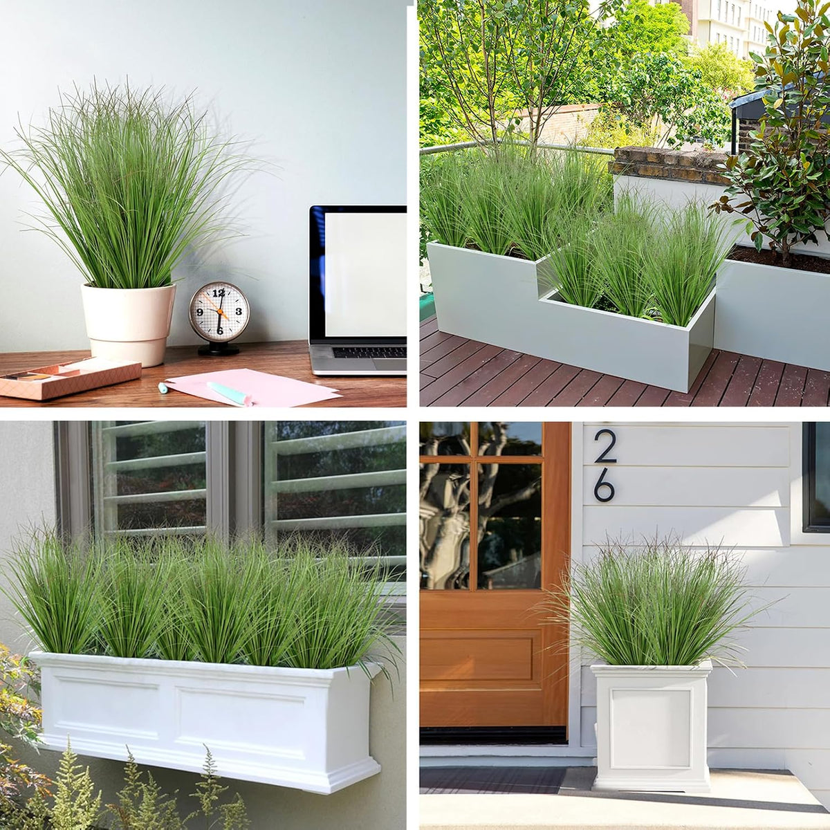 20 PCS Artificial Fall Plants Outdoor Faux Fall Wheat Grass