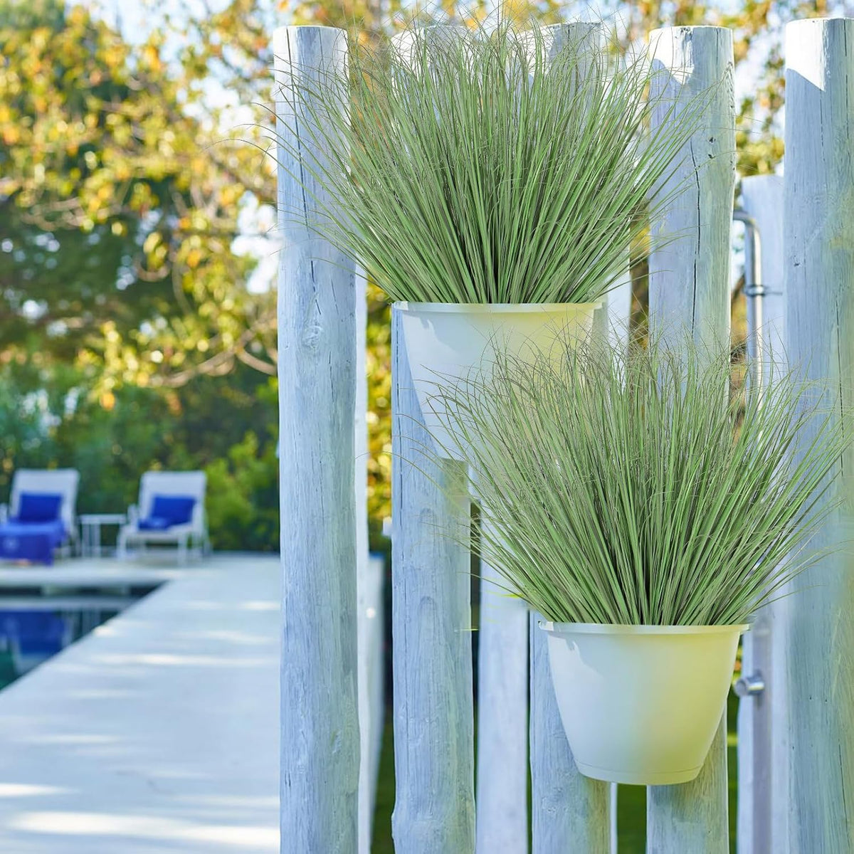 20 PCS Artificial Fall Plants Outdoor Faux Fall Wheat Grass