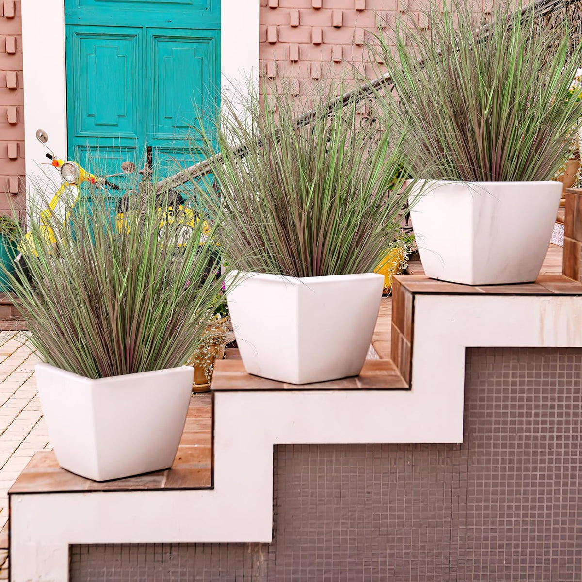 20 PCS Artificial Fall Plants Outdoor Faux Fall Wheat Grass