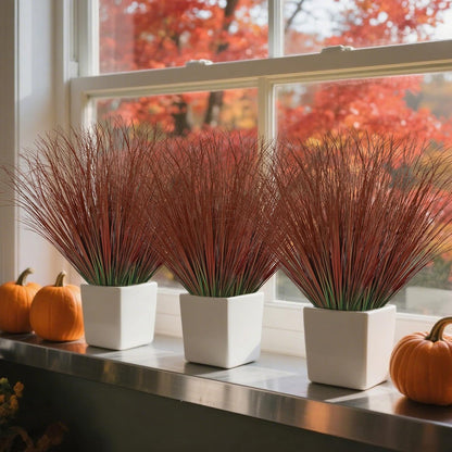 20 PCS Artificial Fall Plants Outdoor Faux Fall Wheat Grass