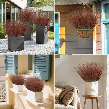 20 PCS Artificial Fall Plants Outdoor Faux Fall Wheat Grass