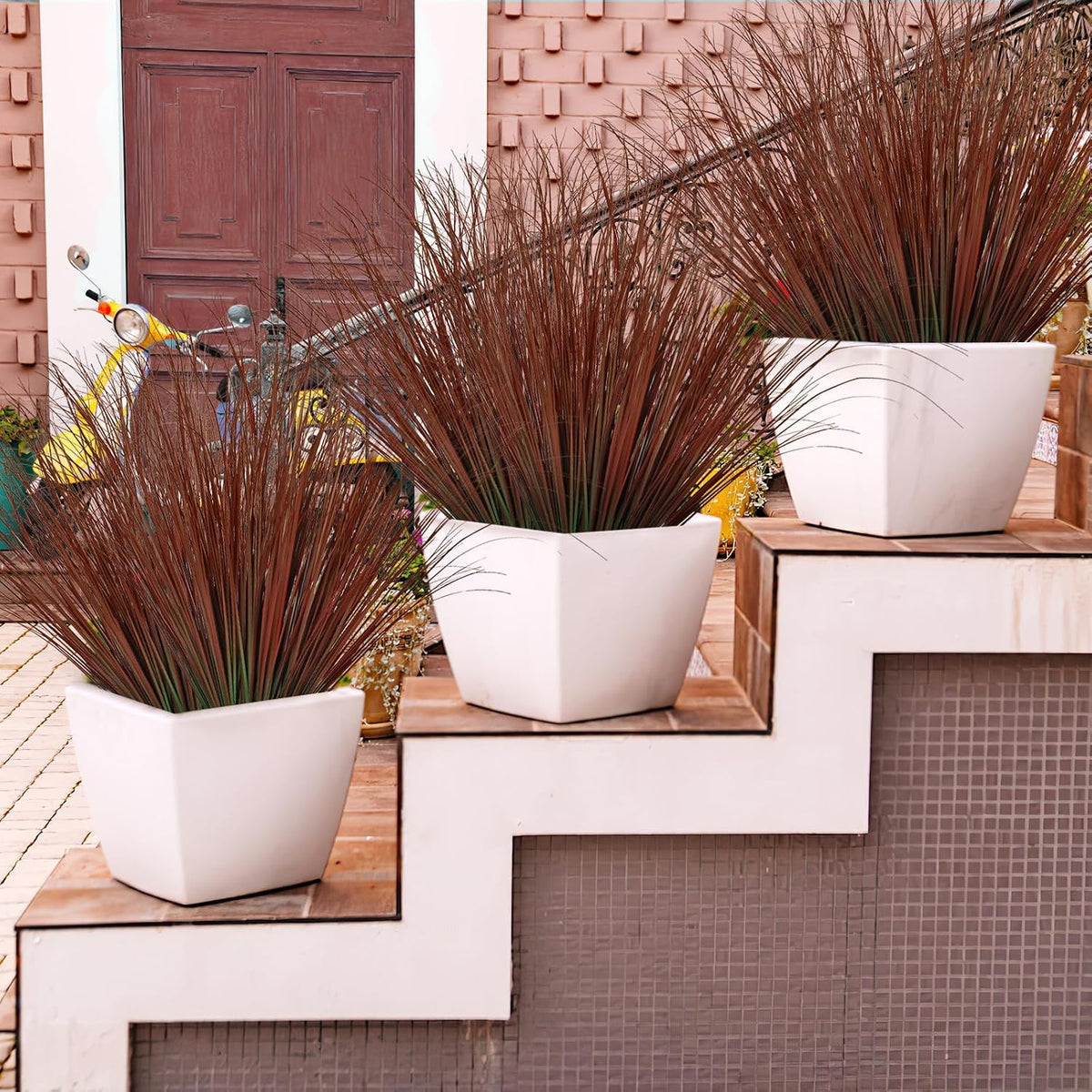 20 PCS Artificial Fall Plants Outdoor Faux Fall Wheat Grass