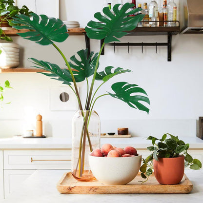 6Pcs Faux Monstera Leaves Artificial Tropical Greenery