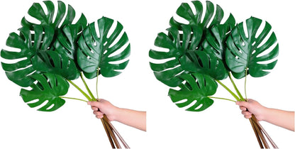 6Pcs Faux Monstera Leaves Artificial Tropical Greenery