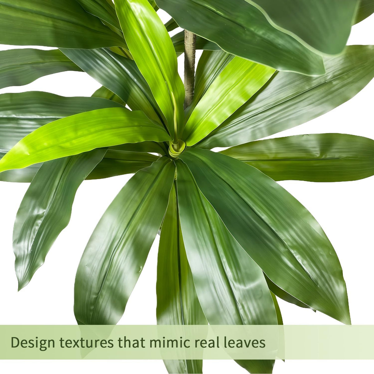 Artificial Dracaena Tree 48in - Tall Fake Plants Tree with Black Planter - Floor Plant Yucca Tree Tall with Lifelike Trunk and Leaves in Pot - Dracaena Artificial Plant for Home Fireplace Decor