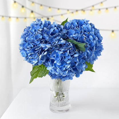 3 PCS Light Green Artificial Hydrangea Silk Flowers 21" with Stems | Real Touch Latex Petals, Faux Hydrangea Silk Flowers for Home Decor, Outdoor Wedding Party Arrangement, Table Centerpieces