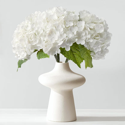3 PCS Light Green Artificial Hydrangea Silk Flowers 21" with Stems | Real Touch Latex Petals, Faux Hydrangea Silk Flowers for Home Decor, Outdoor Wedding Party Arrangement, Table Centerpieces