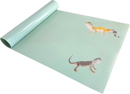 Tank Liner, 17.7" x 59", Bearded Dragon Gecko, Turquoise