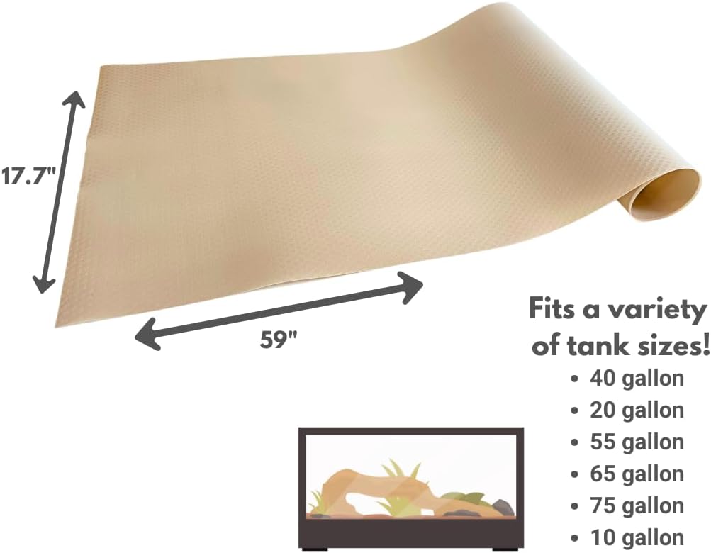 Tank Liner, 17.7" x 59", Bearded Dragon Gecko, Turquoise