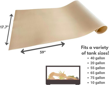 Tank Liner, 17.7" x 59", Bearded Dragon Gecko, Turquoise