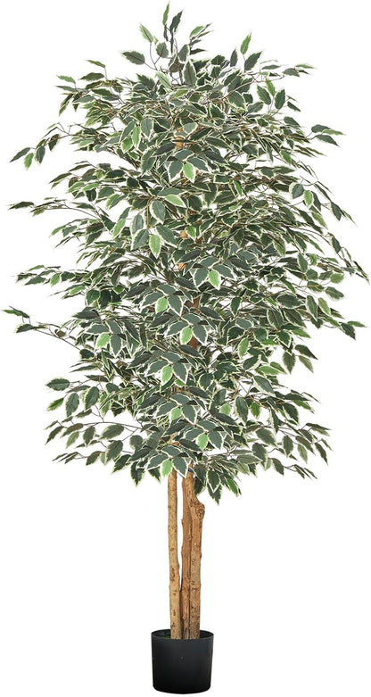 Artificial Olive Tree, 5 FT Tall Faux Plant, Secure PE Material & Anti-Tip Tilt Protection Low-Maintenance Plant, Lifelike Green Fake Potted Tree for Home Office Warehouse Decor Indoor Outdoor