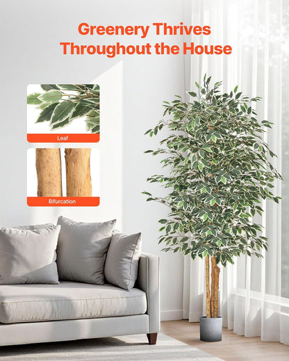 Artificial Olive Tree, 5 FT Tall Faux Plant, Secure PE Material & Anti-Tip Tilt Protection Low-Maintenance Plant, Lifelike Green Fake Potted Tree for Home Office Warehouse Decor Indoor Outdoor