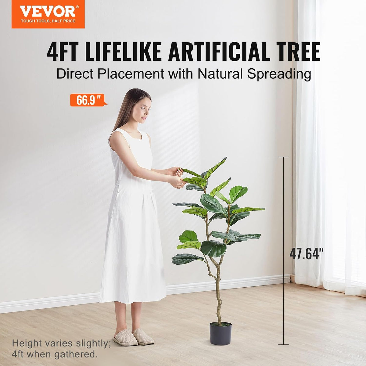 Artificial Olive Tree, 5 FT Tall Faux Plant, Secure PE Material & Anti-Tip Tilt Protection Low-Maintenance Plant, Lifelike Green Fake Potted Tree for Home Office Warehouse Decor Indoor Outdoor
