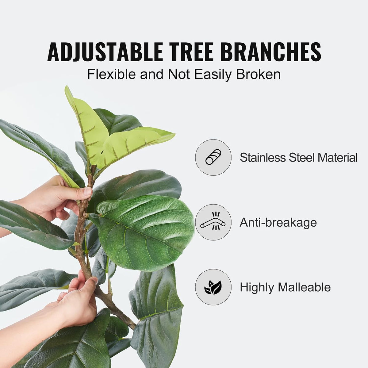 Artificial Olive Tree, 5 FT Tall Faux Plant, Secure PE Material & Anti-Tip Tilt Protection Low-Maintenance Plant, Lifelike Green Fake Potted Tree for Home Office Warehouse Decor Indoor Outdoor