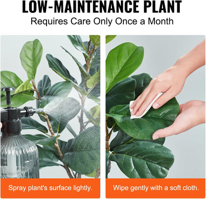 Artificial Olive Tree, 5 FT Tall Faux Plant, Secure PE Material & Anti-Tip Tilt Protection Low-Maintenance Plant, Lifelike Green Fake Potted Tree for Home Office Warehouse Decor Indoor Outdoor