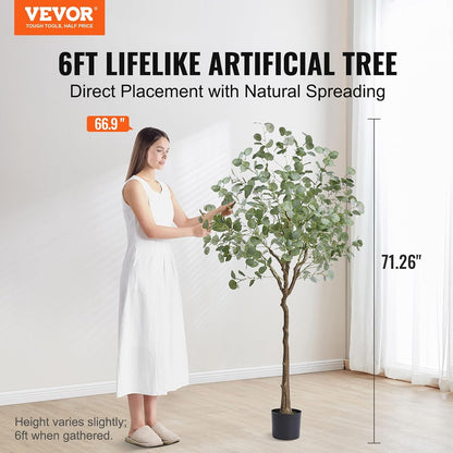 Artificial Olive Tree, 5 FT Tall Faux Plant, Secure PE Material & Anti-Tip Tilt Protection Low-Maintenance Plant, Lifelike Green Fake Potted Tree for Home Office Warehouse Decor Indoor Outdoor