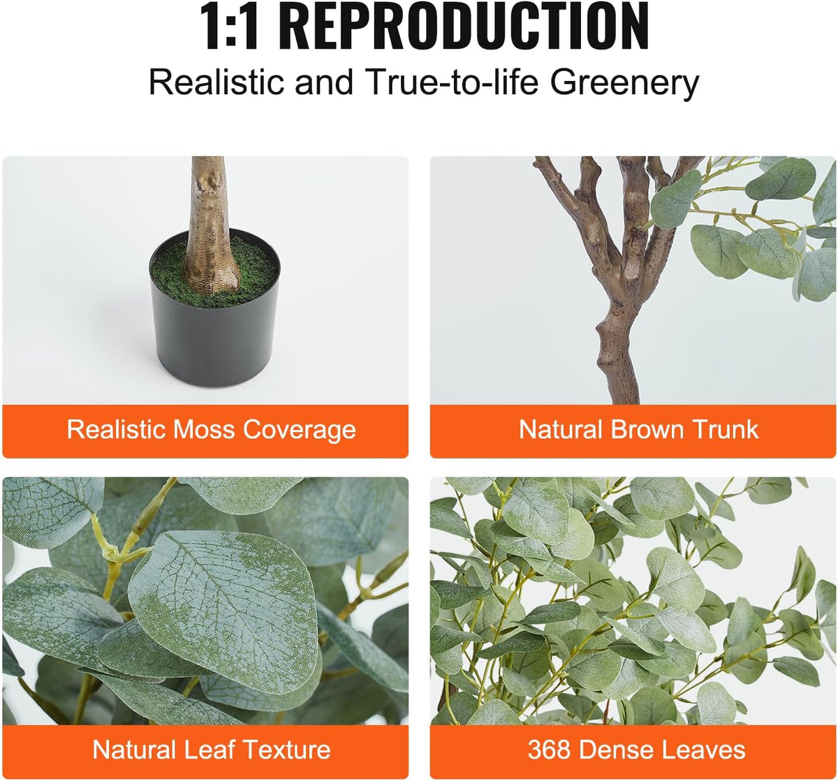 Artificial Olive Tree, 5 FT Tall Faux Plant, Secure PE Material & Anti-Tip Tilt Protection Low-Maintenance Plant, Lifelike Green Fake Potted Tree for Home Office Warehouse Decor Indoor Outdoor