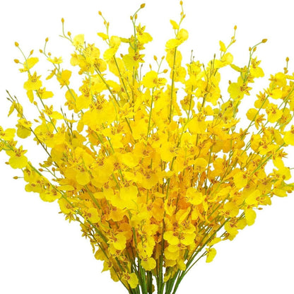 15pcs Artificial Forsythia Branches - Fake Yellow Wildflowers Silk Long Stems, Faux Spring Flowers for Tall Vase Home Decor, Dining Table Centerpieces, Party Wedding Outdoor Arrangements
