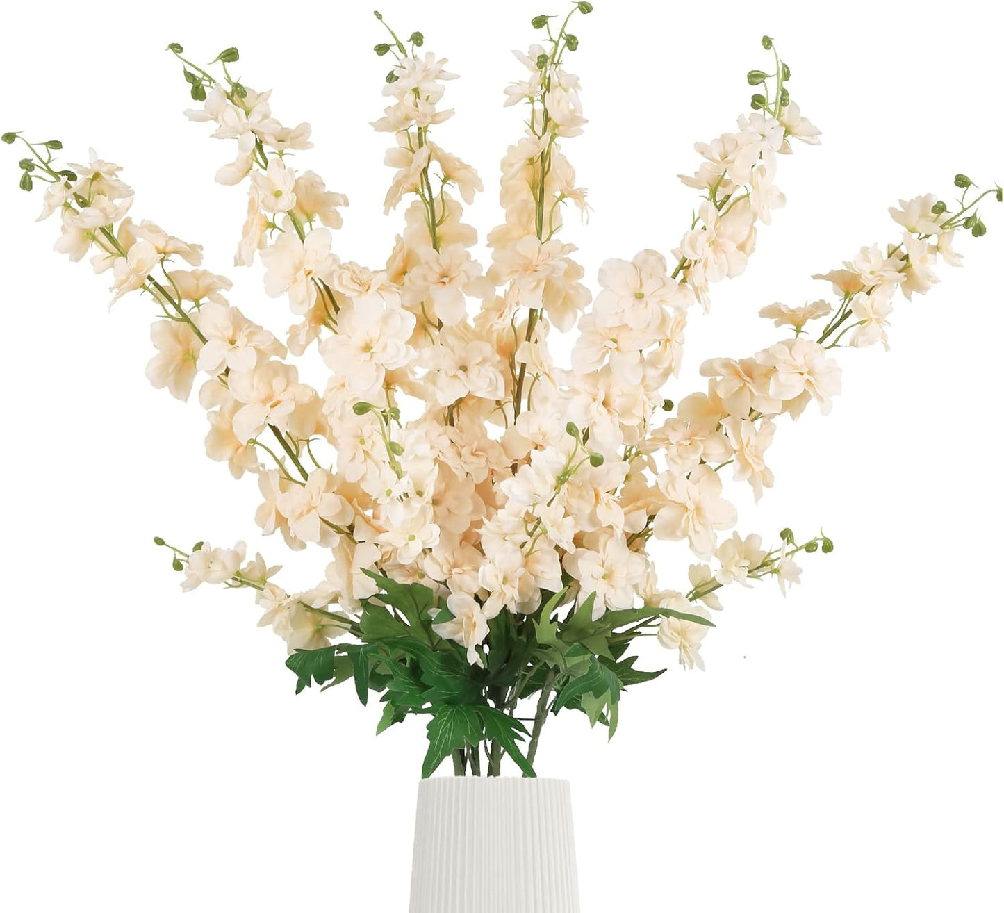 6Pcs Blue Delphinium Artificial Flowers 37.4’’ Faux Silk Larkspur Flowers Long Stem Artificial Flowers for Tall Vase Table Home Wedding Party Garden Decor(Blue)