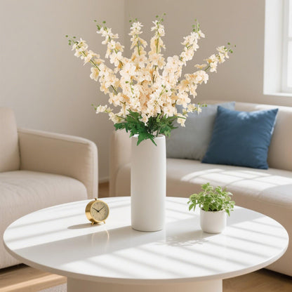 6Pcs Blue Delphinium Artificial Flowers 37.4’’ Faux Silk Larkspur Flowers Long Stem Artificial Flowers for Tall Vase Table Home Wedding Party Garden Decor(Blue)