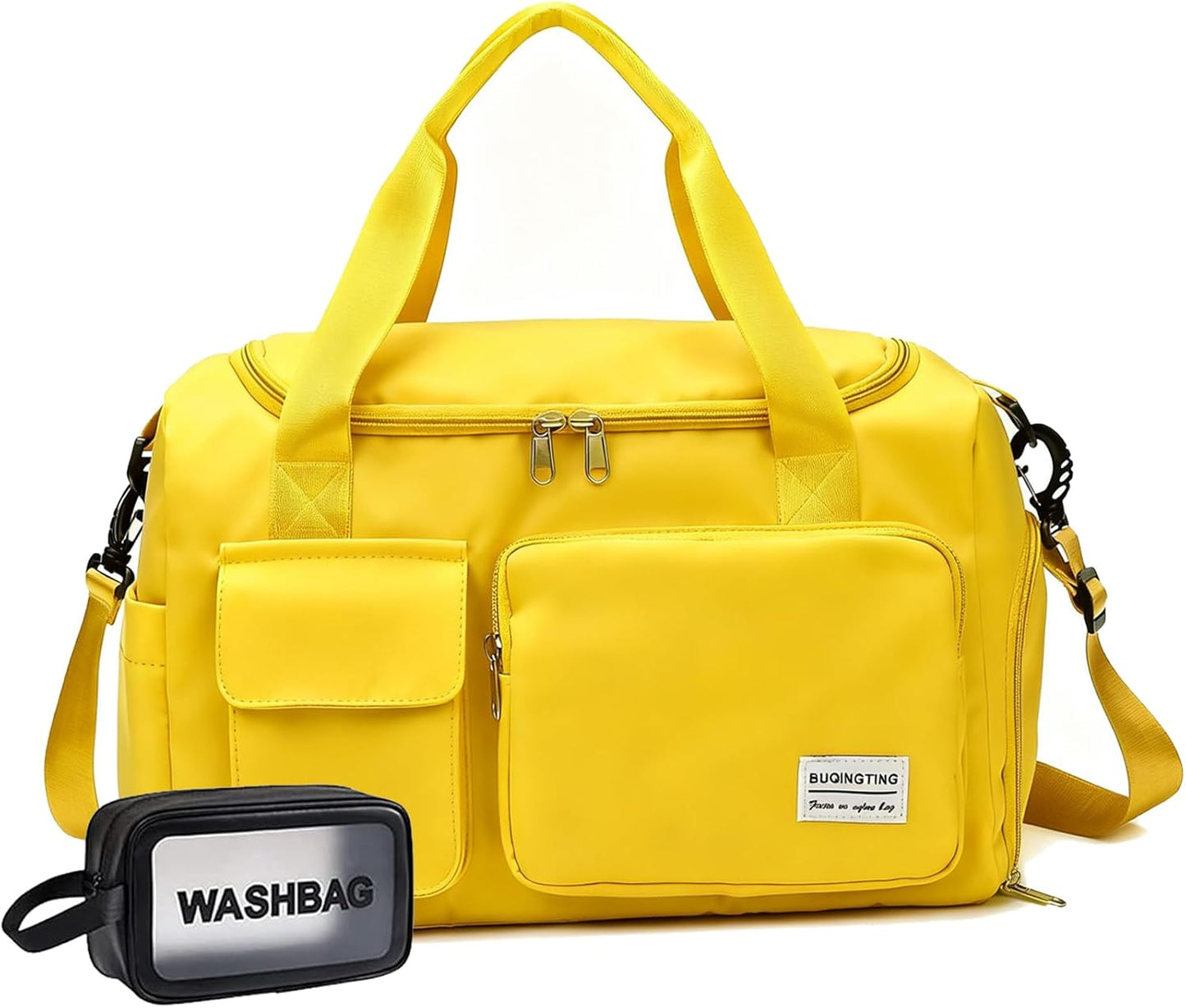 Small Gym Bag for Women, Travel Duffle Bag Carry On Weekender Bag with Shoe Compartment - Colors B