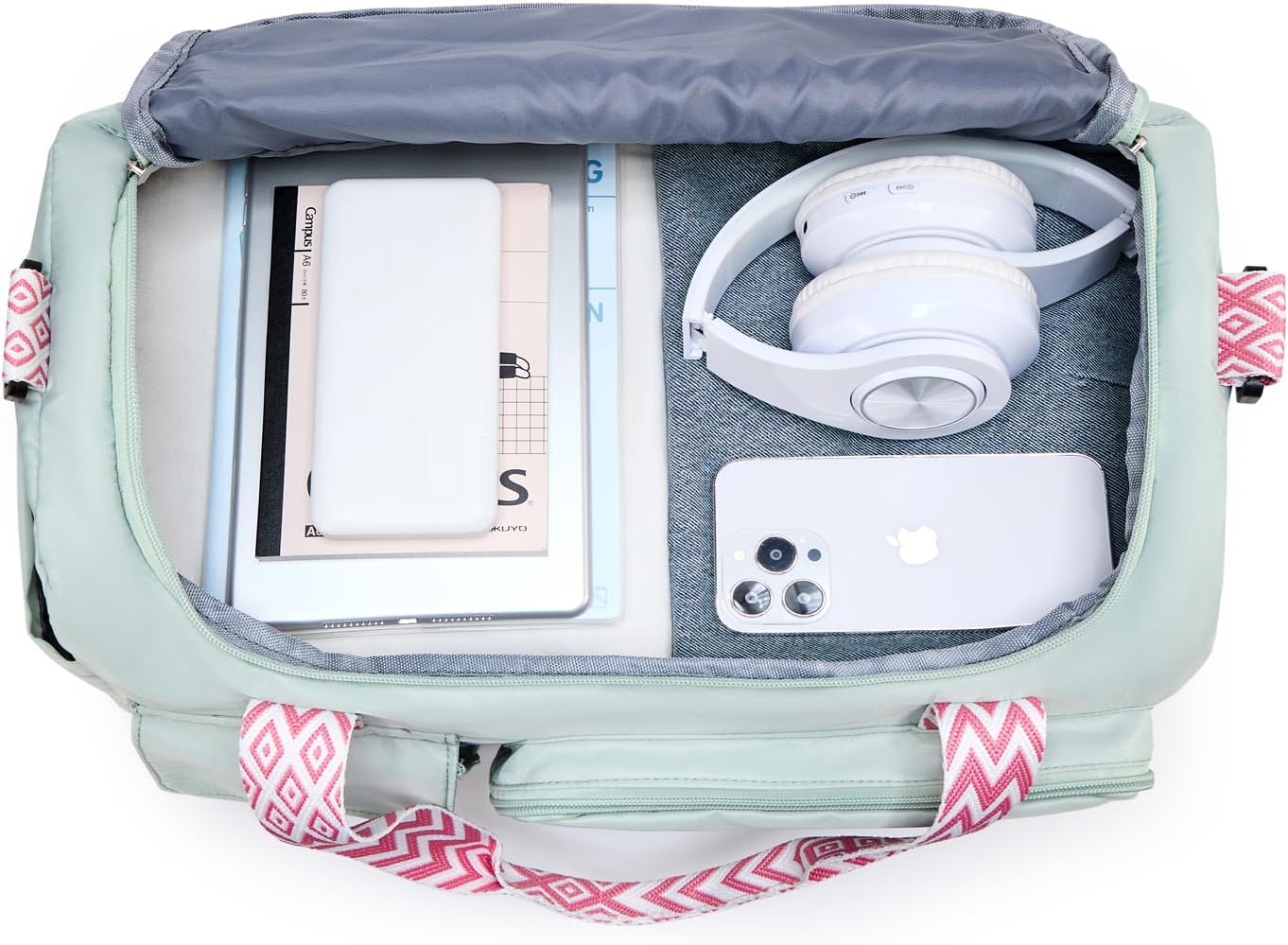 Small Gym Bag for Women, Travel Duffle Bag Carry On Weekender Bag with Shoe Compartment - Colors B
