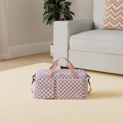 Small Gym Bag for Women, Travel Duffle Bag Carry On Weekender Bag with Shoe Compartment - Colors B
