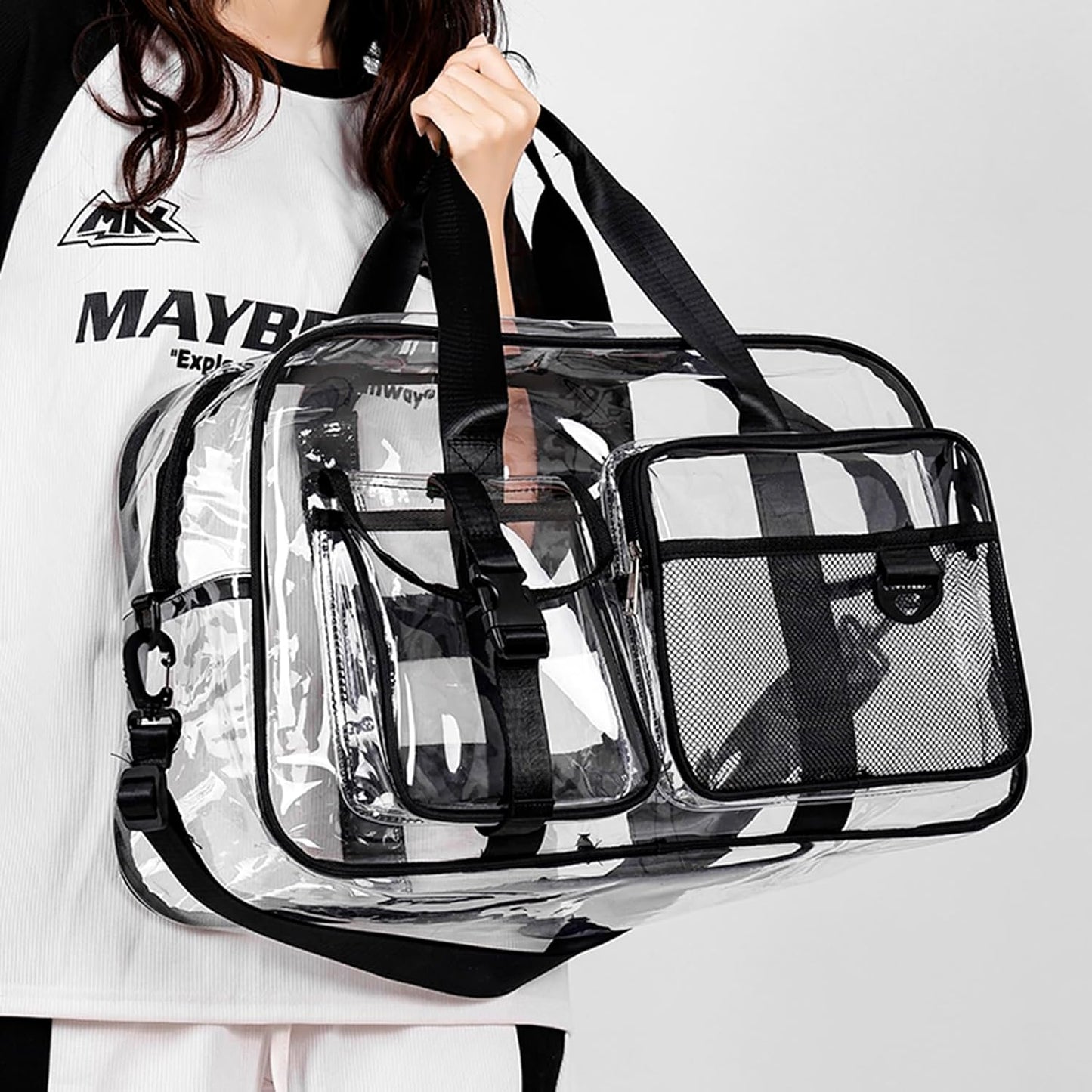 Small Gym Bag for Women, Travel Duffle Bag Carry On Weekender Bag with Shoe Compartment - Colors B