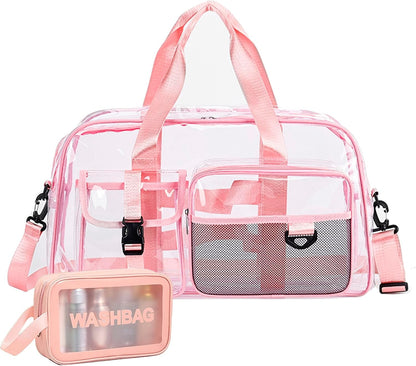 Small Gym Bag for Women, Travel Duffle Bag Carry On Weekender Bag with Shoe Compartment - Colors B