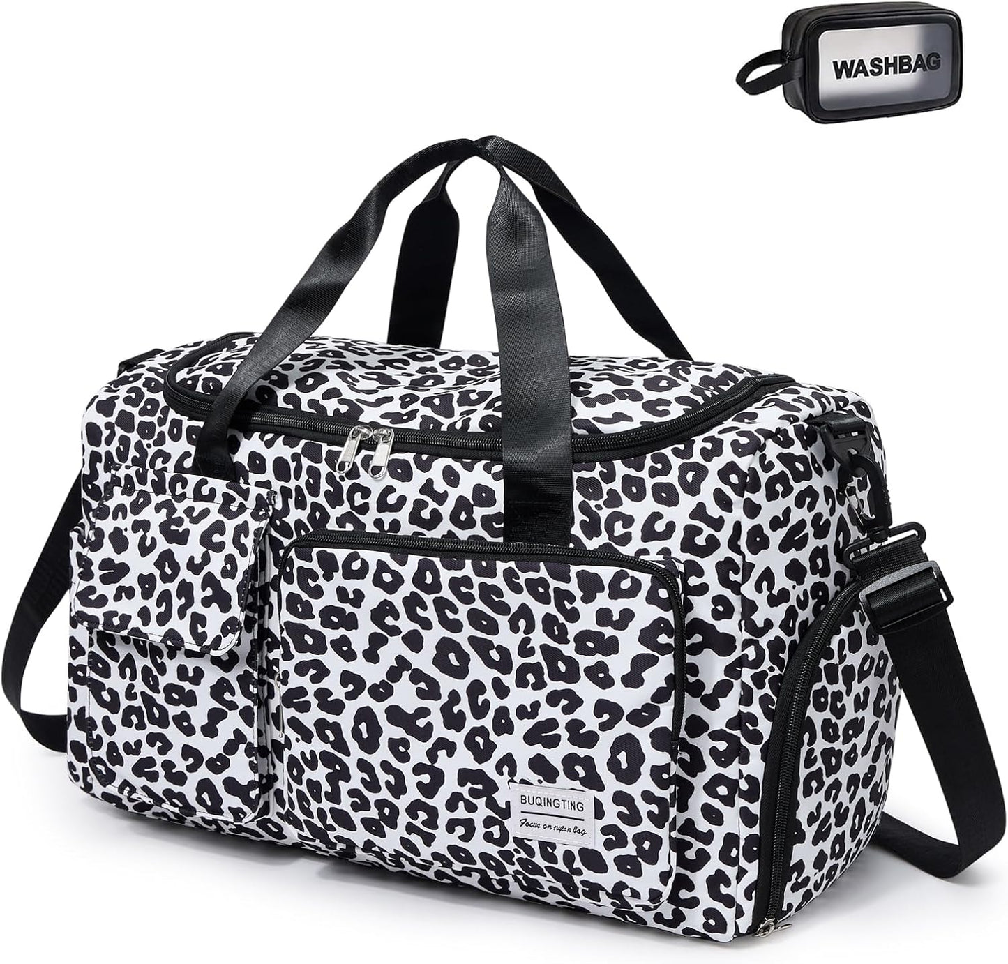 Small Gym Bag for Women, Travel Duffle Bag Carry On Weekender Bag with Shoe Compartment - Colors B