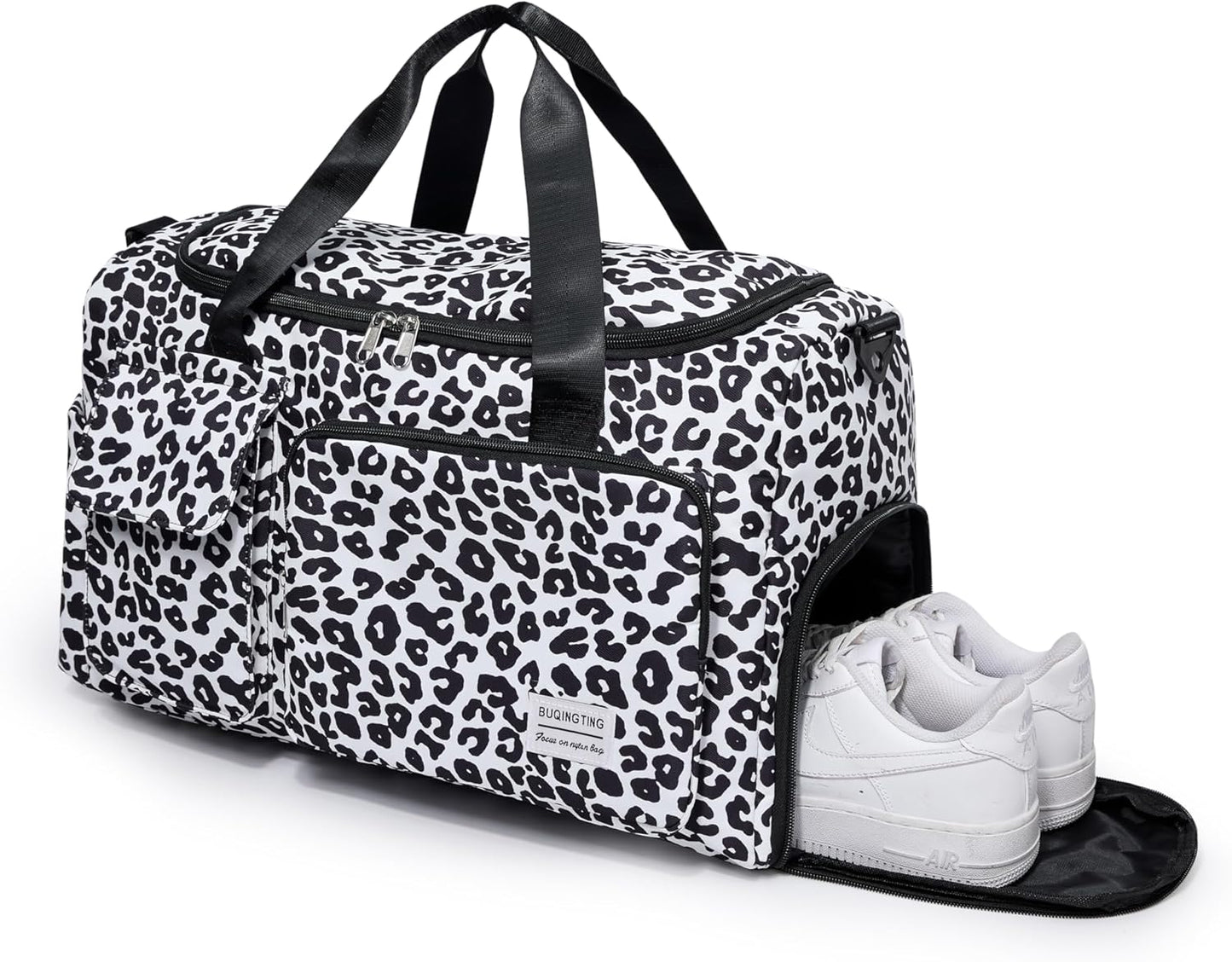 Small Gym Bag for Women, Travel Duffle Bag Carry On Weekender Bag with Shoe Compartment - Colors B