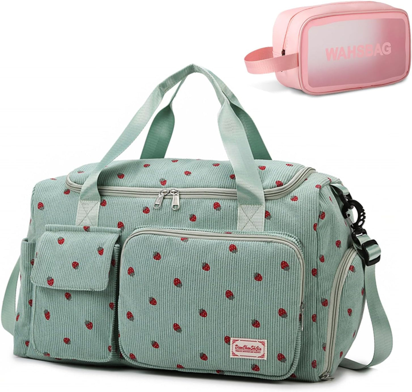 Small Gym Bag for Women, Travel Duffle Bag Carry On Weekender Bag with Shoe Compartment - Colors B