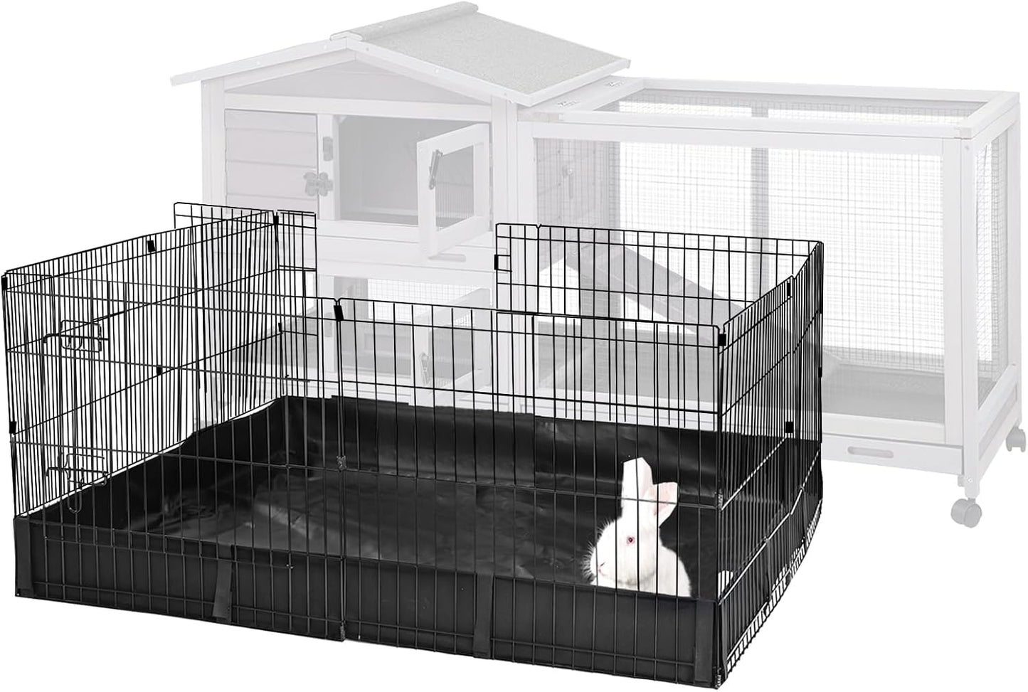 Rabbit Playpen Pet Pen Small Animal Cage with Waterproof Liner - Extension Playpen