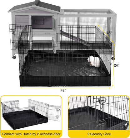 Rabbit Playpen Pet Pen Small Animal Cage with Waterproof Liner - Extension Playpen