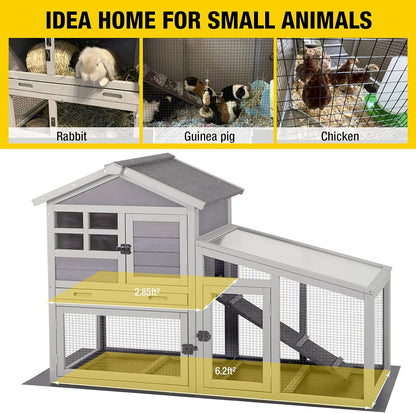 Rabbit Playpen Pet Pen Small Animal Cage with Waterproof Liner - Extension Playpen