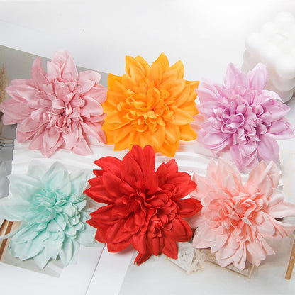 12 Pcs 3.9 inch Fake Dahlia Stemless Flower Heads