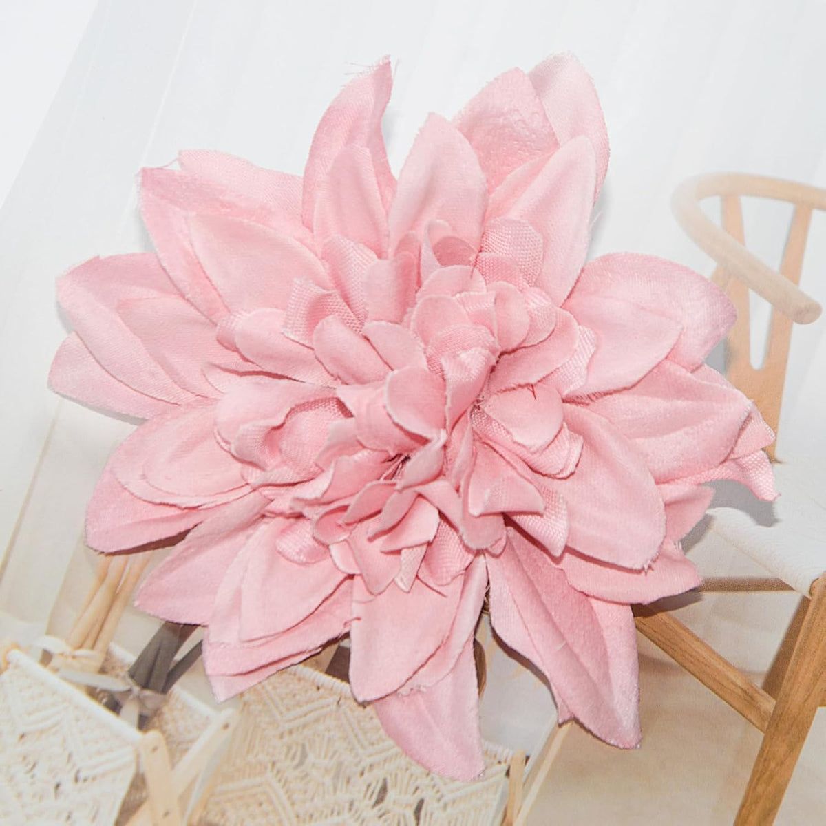 12 Pcs 3.9 inch Fake Dahlia Stemless Flower Heads