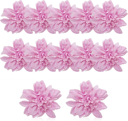 12 Pcs 3.9 inch Fake Dahlia Stemless Flower Heads