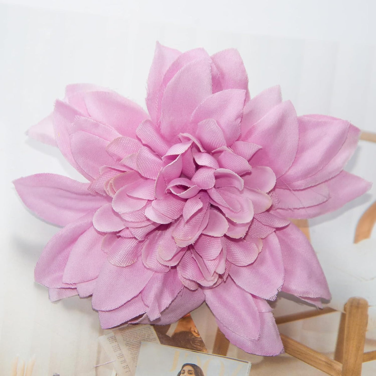 12 Pcs 3.9 inch Fake Dahlia Stemless Flower Heads