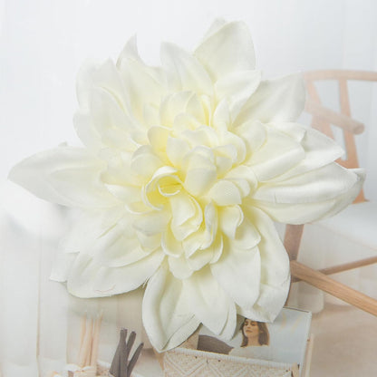 12 Pcs 3.9 inch Fake Dahlia Stemless Flower Heads