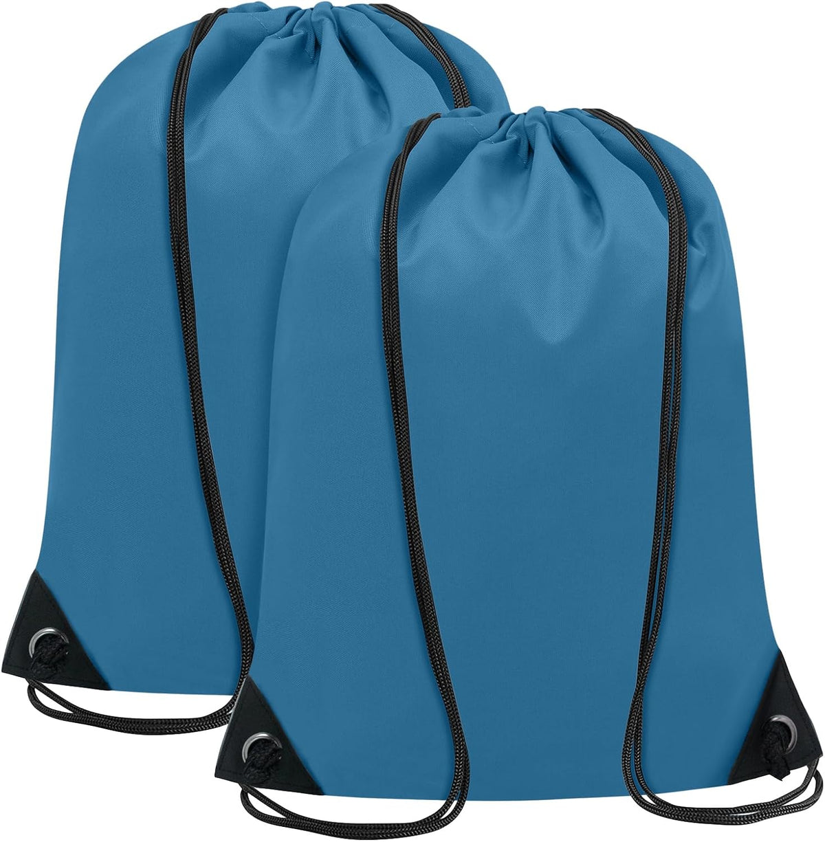 2PCS Drawstring Bags Bulk, String Backpack for Men Women, Cinch Bag Draw String Back Bag for Gym, Sports, Travel (2, Bright Yellow)