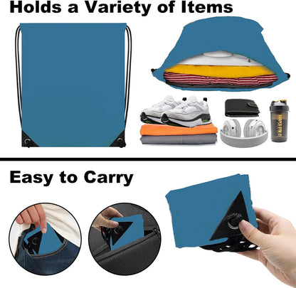 2PCS Drawstring Bags Bulk, String Backpack for Men Women, Cinch Bag Draw String Back Bag for Gym, Sports, Travel (2, Bright Yellow)