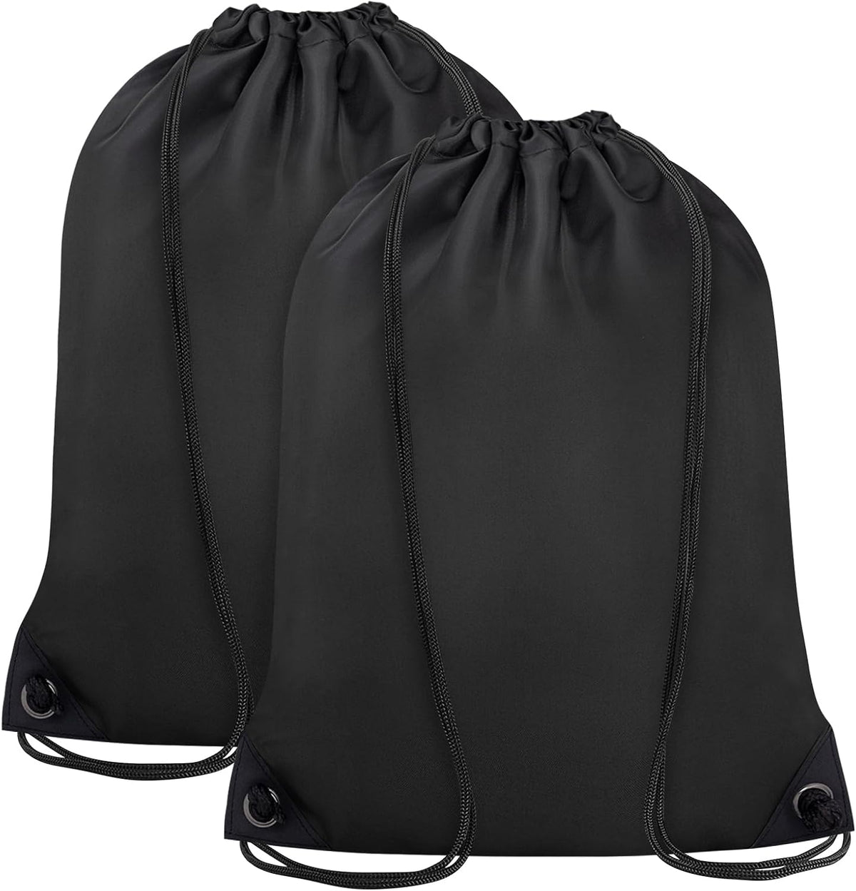 2PCS Drawstring Bags Bulk, String Backpack for Men Women, Cinch Bag Draw String Back Bag for Gym, Sports, Travel (2, Bright Yellow)