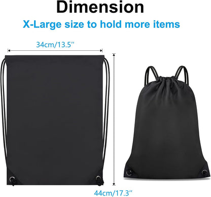 2PCS Drawstring Bags Bulk, String Backpack for Men Women, Cinch Bag Draw String Back Bag for Gym, Sports, Travel (2, Bright Yellow)