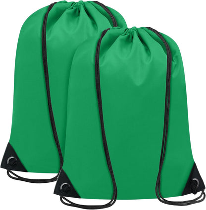 2PCS Drawstring Bags Bulk, String Backpack for Men Women, Cinch Bag Draw String Back Bag for Gym, Sports, Travel (2, Bright Yellow)